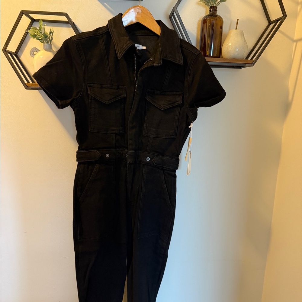 Good American Black Utility Jumpsuit